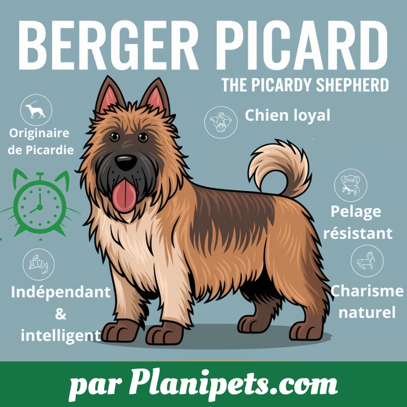 Infographie sur la race berger picard